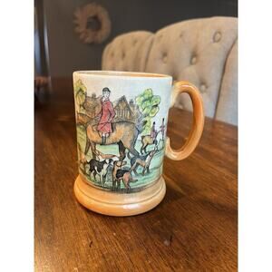 VINTAGE Arthur Wood Ye Olde Coaching & Hunting Days Made in England Mug Brown